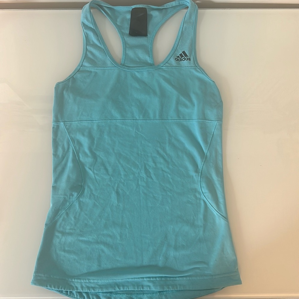 Blue Adidas running tank